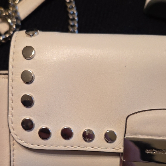 Michael Kors Cream Mini Crossbody Bag with Silver Studs - Picture 3 of 8